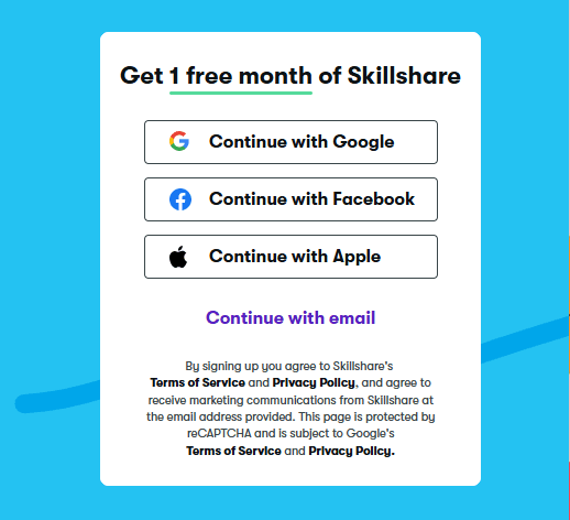 Skillshare SIGN UP